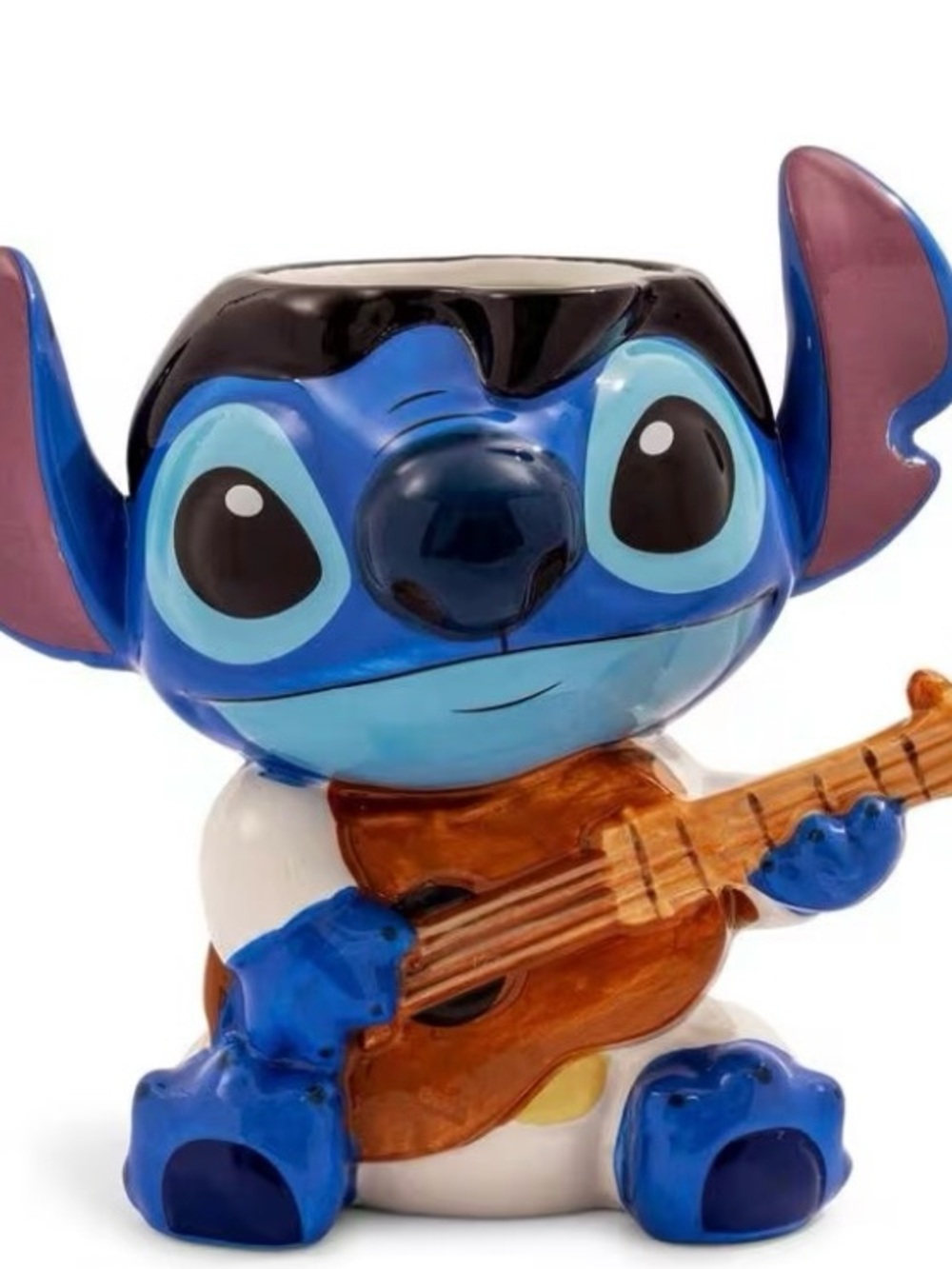 Disney Lilo & Stitch Blue Stitch Guitar Ceramic mug large